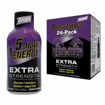 5-hour Energy Shot, Extra Strength, Grape, 1.93 fl. oz, 24-count - £49.12 GBP