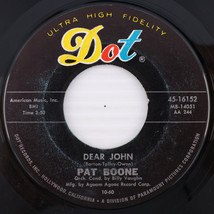 Pat Boone – Dear John / Alabam - 1960 45 rpm 7&quot; Single Vinyl Record 45-1... - £2.56 GBP