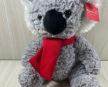 Joann Fabrics J Bear Place &amp; Time Dan Dee plush gray koala red winter sc... - £7.87 GBP