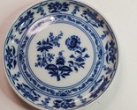 Vista Alegre Portugal Morgao Porcelain Small Dish Coaster 4.5&quot; Blue Whit... - $14.80
