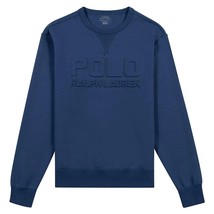 Polo Ralph Lauren Embossed Logo Sweatshirt In Navy Blue Size Med - $39.59