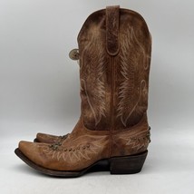 Idyllwind Womens Brown Leather Studded Almond Toe Western Boots Size 10 B - $49.49