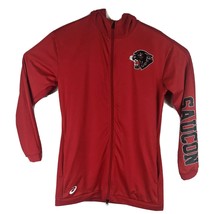Saucon Valley Panthers Mens Hoodie Medium Sweatshirt Red Ribbed - $18.04