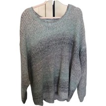 Falls Creek Ombre Sweater mint green Striped 3X long sleeve - £13.76 GBP