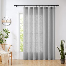 Living Room Semi Sheer Curtain Drapes 100&quot; Width Extra Wide Room Divider Bedroom - £37.59 GBP