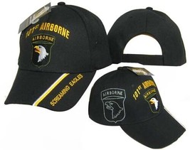 New Black 101St Airborne Division Hat Baseball Ball Cap Military U.S. Army - £17.37 GBP