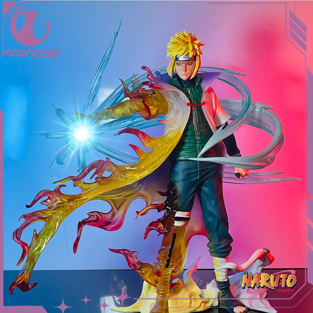 26cm Naruto Namikaze Minato Anime Figures Rasengan Action Figure LED Pvc Statue - £31.79 GBP+