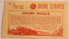 Ho Scale Decals Stripes S-3 Dulux Gold Champ Decals Model Train Accessories - £3.12 GBP