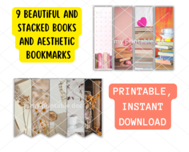  Printable Bookmarks, Book Lovers Designs,Digital Letter Size PDF,PNG,JP... - £1.56 GBP