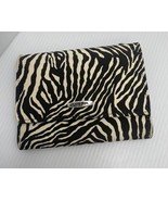 Vintage FOSSIL Trifold Women Clutch Wallet Zebra Black White Animal Prin... - $11.29