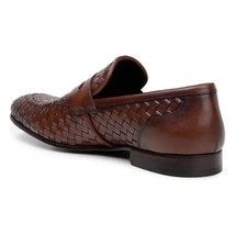 Belvedere Luca Italian Leather Penny Loafer Slip On Shoes Ant. Tan image 4