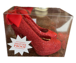 Christmas Glitter Red Ribbon Sexy Hills Shoes Set Of Two - £13.44 GBP