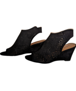 Style&amp;Co Women&#39;s Black Mesh Shoes Wedge Heel Adjustable Ankle Strap Open... - $18.92 CAD