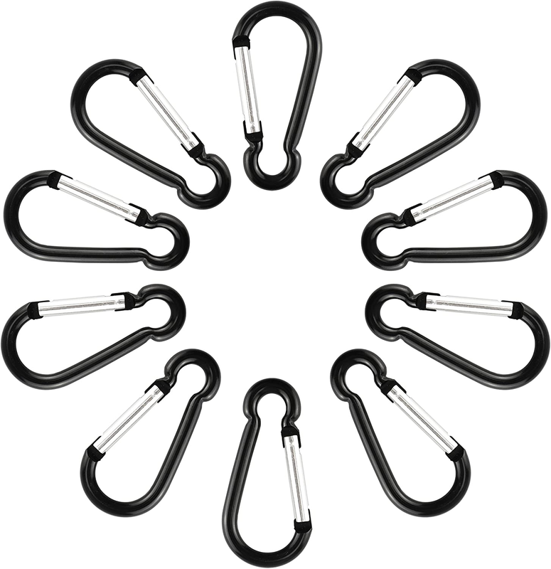 Swatom Aluminum Carabiner Clip 1.6/1.9/2.3/2.7/3.1 Inches Spring Snap Hook Keyri Item image 6
