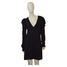 French Connection Black Long Sleeves V- Neckline Mini Dress size 12 - $44.55