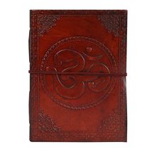 Leather Journal Notebook Handmade Embossed Design- Writing Notebook Boun... - £13.42 GBP
