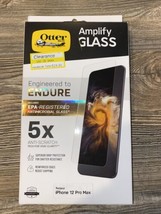 OtterBox Apple iPhone 12 Pro Max Amplify Antimicrobial Glass Screen Prot... - £15.92 GBP