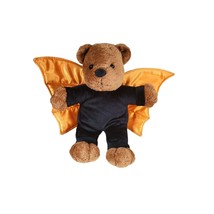 GUND Teddy Bear Plush Stuffed Toy &quot;BOO&quot; Wearing Bat Wings Halloween Costume 12&quot; - £16.07 GBP