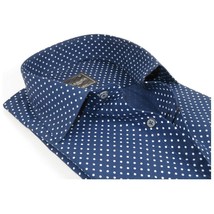 Men's Shirt Hankie CASILA Turkey Cotton Blend 501920-04 Navy Polka Dots image 2