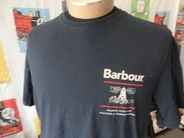 Barbour Oilskin Clothing navy blue tee Tailored Fit T shirt XL - £18.94 GBP