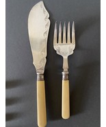 Victorian Sterling Silver 10 Knife and Fork Set With Larger Carving Knif... - $308.61 CAD