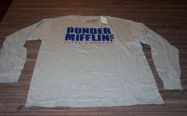 THE OFFICE DUNDER MIFFLIN Paper Company Long Sleeve T-Shirt LARGE NEW w/... - £15.74 GBP