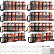 8 Pack Spice Rack Wall Mount Hanging Spice Shelf Organizer For Cabinet Storage - £41.14 GBP