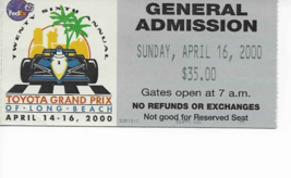 2000 Long Beach Toyota Grand Prix Ticket Stub Paul Tracy WIN Gil de Ferran ~853A - £7.49 GBP