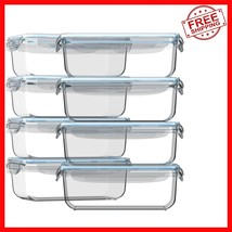 Elegant 16 Pc Set of 30 Oz Airtight Glass Storage - BPA-Free &amp; Dishwashe... - $1,284.70 MXN