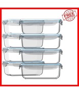 Elegant 16 Pc Set of 30 Oz Airtight Glass Storage - BPA-Free &amp; Dishwashe... - $69.29