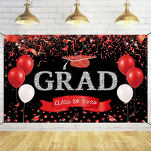 2024 Graduation Decorations Class of 2024 Red and Black, Graduation Decorations - £19.72 GBP