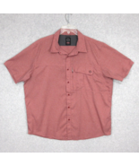 Wrangler ATG Men&#39;s Button Up Shirt All Terrain Gear Short Sleeve Red XXL - £12.90 GBP