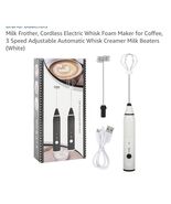 Electric Handheld  Whisk Milk Frother Foam Maker USB Rechargeable Mixer ... - €5,04 EUR