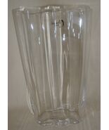 Denizli Mouth Blown Crystal Curv Shape Vase 11 3/4&quot; Tall  - $725.06 MXN