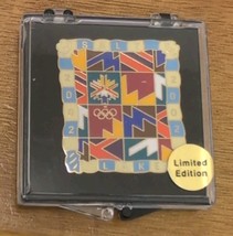 2002 Salt Lake Winter Games Olympic Pin LE 1903/5000 Quilt Logo NOS - $14.85