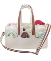 eleVen Baby Diaper Caddy Organizer Beige Baby Organizer with pockets Storage Bin - £14.38 GBP