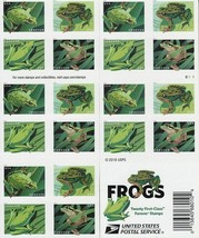 2019 Frogs Booklet of 20  -  Stamps Scott 5395-5398b - $22.45