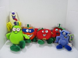 Toybox Creations Nutra Fruit Heroes lot of 6  Stuffed Plush Anamorphic 9... - $46.75