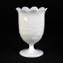 Bryce Walker Fairfax Strawberry White Spooner, Antique Glass c1870 EAPG 5 3/8&quot; - £35.97 GBP