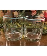 Anthropologie Dupe Blue Bow Icon Juice/Whiskey/cocktail Glasses (set Of 2) - $29.70
