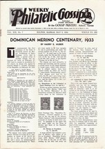 Weekly Philatelic Gossip May 5, 1934 Stamp Collecting Magazine - £3.88 GBP