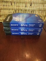 Set Of 3 Sony 6 Hrs. Premium T-120 VHS - Used - £12.38 GBP