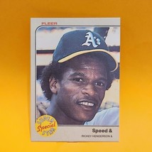 1983 Fleer #646 Speed &amp; Power Rickey Henderson Oakland A&#39;s Baseball Card - £1.11 GBP