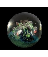 Art Glass Dynasty Gallery Multi Color Flower Aquatic Plant Buliconte Pap... - $49.99