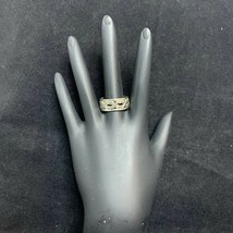 Vintage Silver Tone Open Cutwork Band Ring (R189) - $10.00