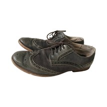 Vince Camuto Bruno Perforated Leather Oxford Wingtip Shoe Gray Men Sz 10.5 D - £32.06 GBP