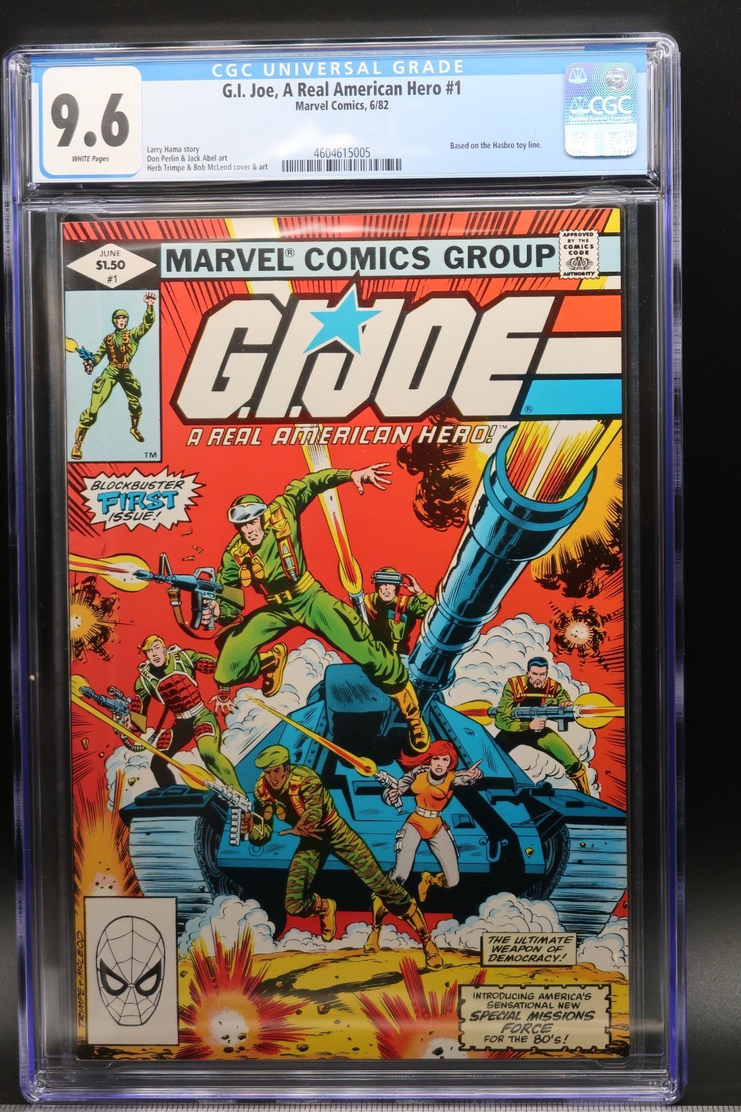 Vtg G.I Joe A Real American Hero #1 Marvel 1982 HTF CGC 9.6 Rare Excellent - $1,200.00