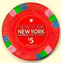 Las Vegas NEW YORK NEW YORK $5 Casino Chip - £5.53 GBP