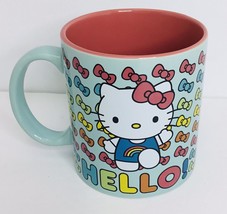 Sanrio Hello Kitty Mug Rainbow Shirt With Bows 20 oz - $13.98