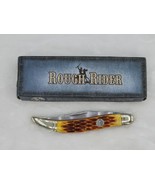 Vintage Rough Rider RR451 Medium Toothpick Pocketknife Autumn Jigged Bon... - £29.09 GBP